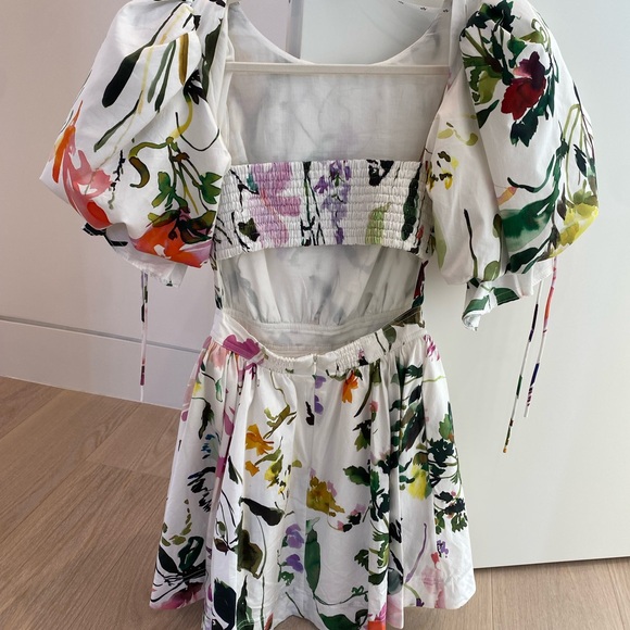 Aje Drift Puff Sleeve Cotton Mini Dress - Picture 7 of 7